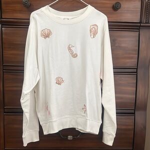 Lilly Pulitzer Cream Ballad Seashell Sweatshirt